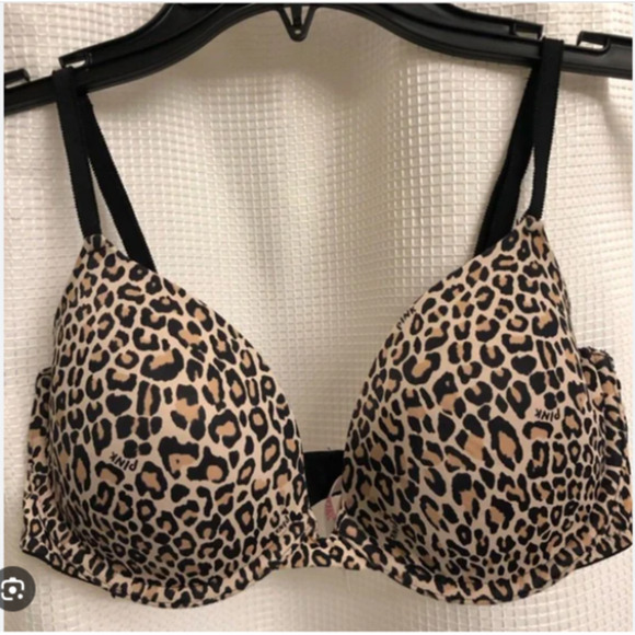 Victoria Secret PINK Animal Print Multiway Bra Underwire Unpadded Size 34DD - Picture 1 of 4